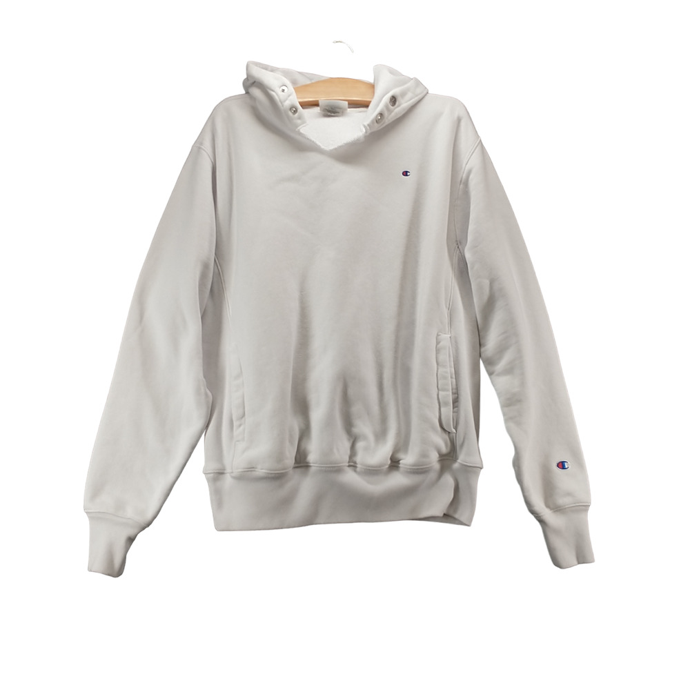 Champion Reverse Weave Men's Hoodie White Medium Pullover Long Sleeve Fleece